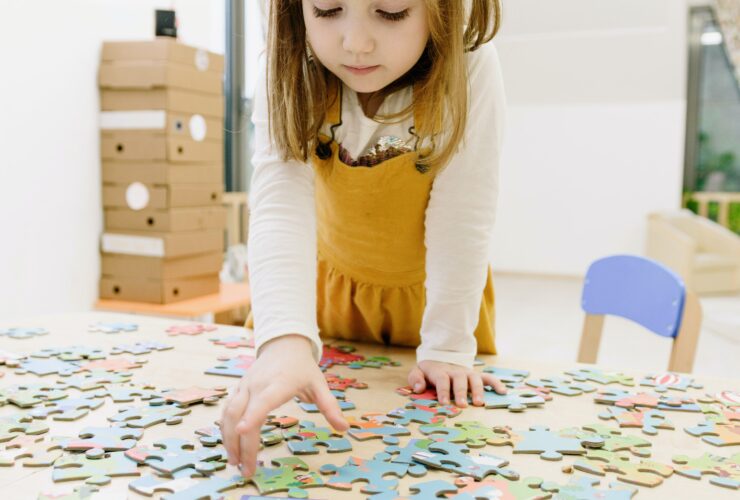 Jeu de puzzle de table à quatre côtés pour enfants - Convient pour